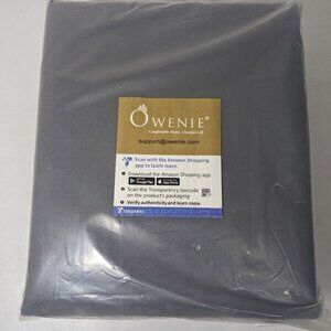 NEW- Owenie Grommet Blackout Curtains - 2 Panels Set - W54" x L84" - Gray